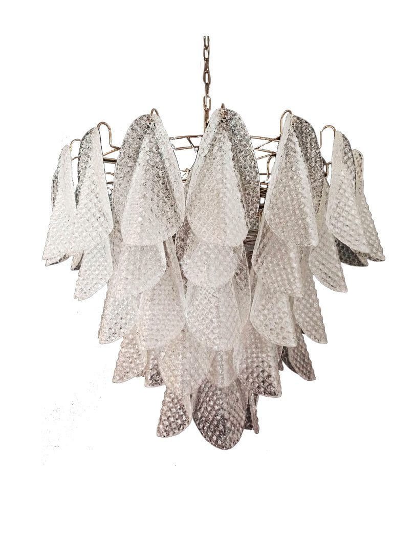 Murano chandelier - 57 Rondini - Granigliar - Transparent