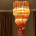 3631 - 54 amber prisms - Murano chandelier - Cherry Vintage Interior-3