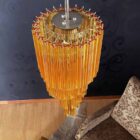 Murano chandelier - Spiral - 54 prisms - Amber