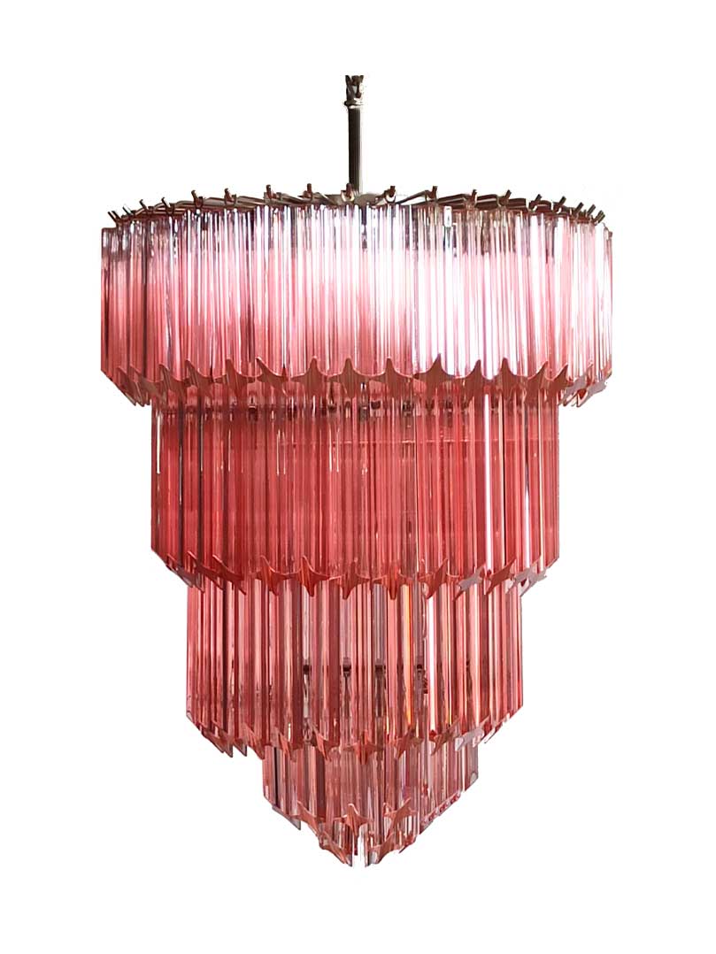 Murano chandelier 112 pink rosa