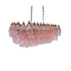 Murano chandelier - Poliedri - 84 glasses - Pink