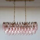 6080 - Murano chandelier - 84 poliedri pink