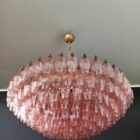 Murano chandelier - Poliedri - 185 glass - Pink