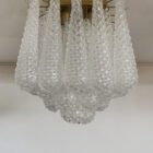 Murano Ceiling lamp - Cone - 32 glass leaves - Transparent