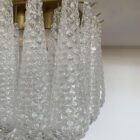 Murano Ceiling lamp - Cone - 32 glass leaves - Transparent