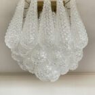 Murano Ceiling lamp - Cone - 32 glass leaves - Transparent