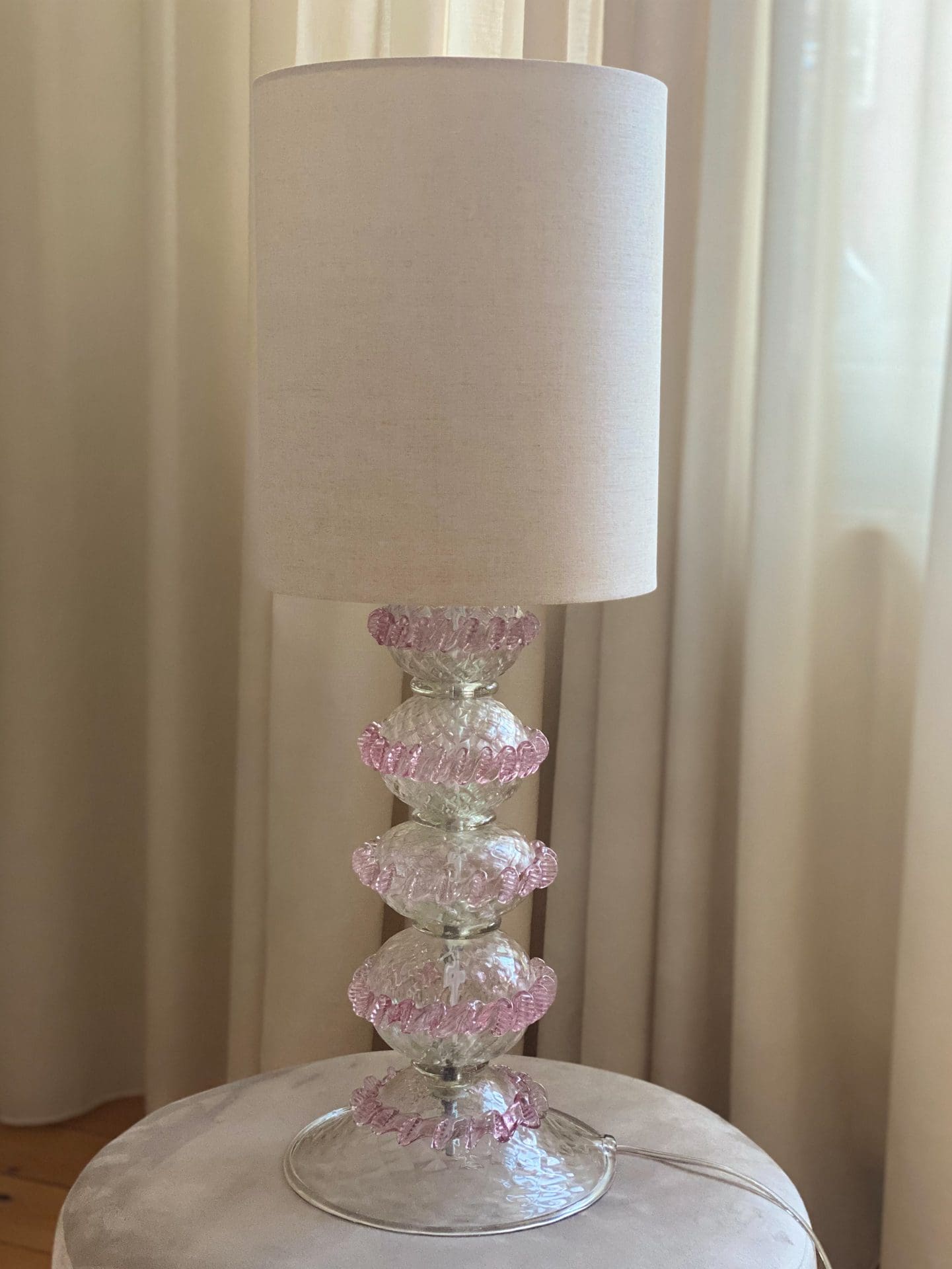 Murano – Table lamp – Giemme Luci – Pink/Transparent