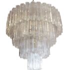 Murano chandelier 78 transparent tubes