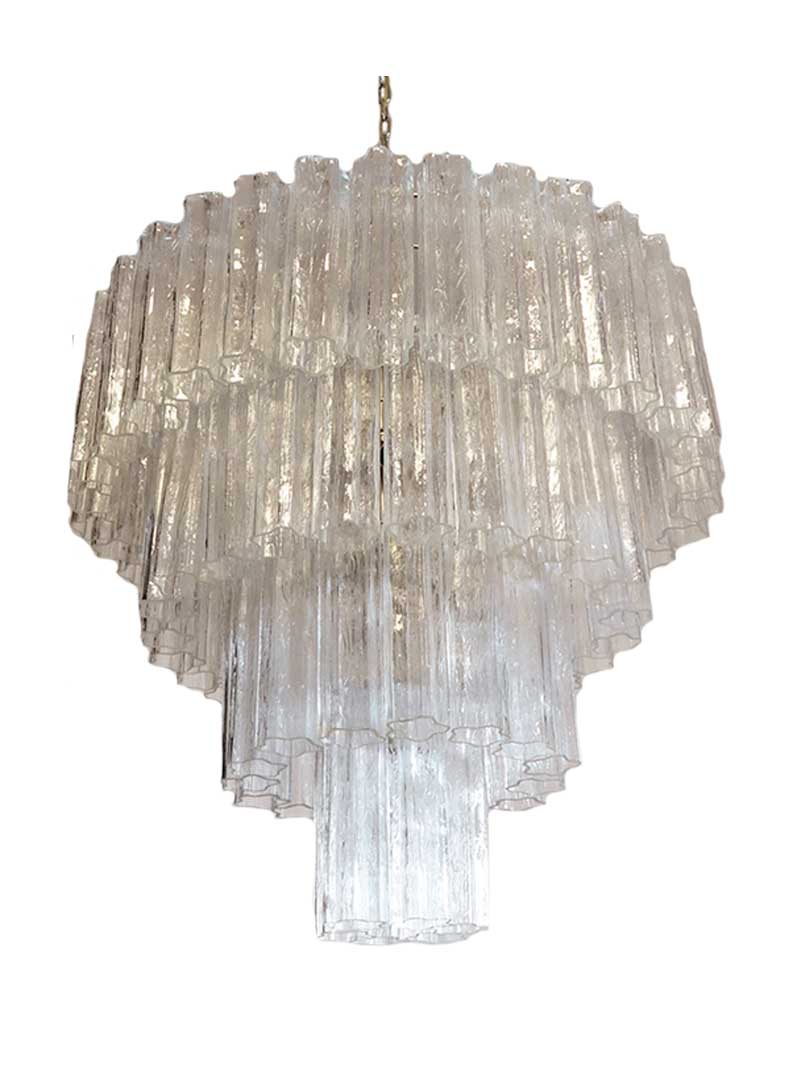 Murano chandelier 78 transparent tubes