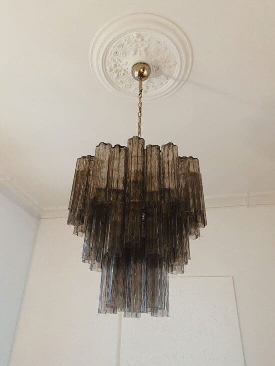 Murano chandelier - 48 tubes - Smoked
