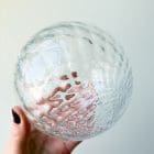 Transparent bowl Palmette murano glass murano chandelier cherry vintage interior