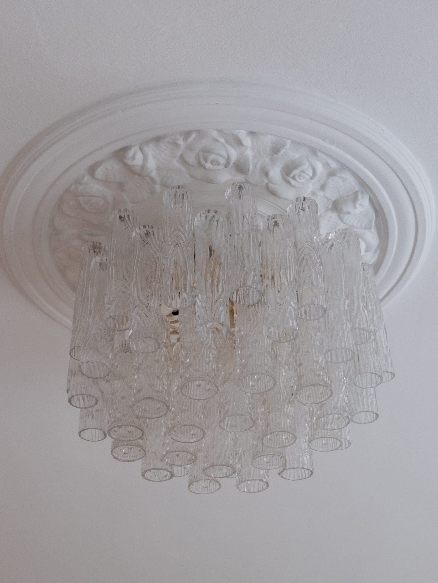 Vintage - Murano chandelier for Venini - 1970 - Transparent