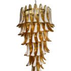 Murano chandelier - 83 petals - Amber