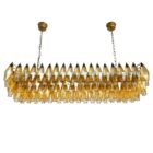 Murano Chandelier - Poliedri - 138 glass - Amber