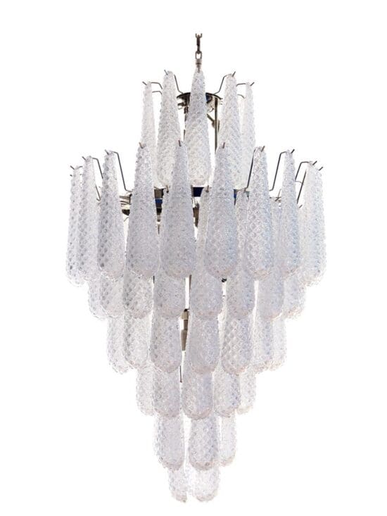 Murano Chandelier - Drop - 85 glasses - Transparent