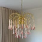 Vintage teardrop murano chandelider -1