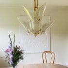 Venetian chandelier - Vintage - 70s - Opalino